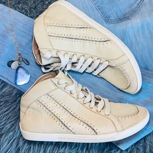 Joie Women’s High Top Shoes Tan Leather Size 37.5
